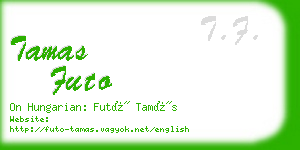 tamas futo business card